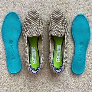 Rothy's multi metallic loafers